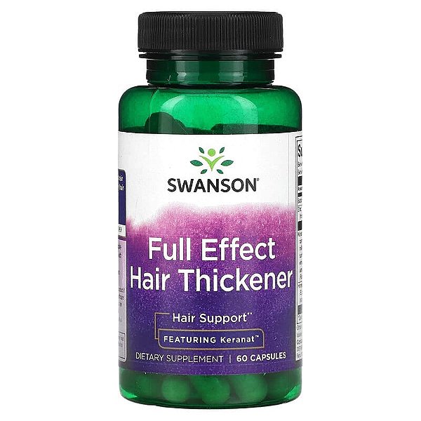 [Swanson] Keranat Full Effect Hair Thickener 600mg | 60 Cápsulas