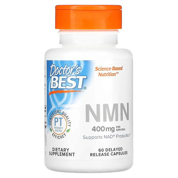 [Doctor's Best] NMN 400 mg de Liberação Retardada | 60 Cápsulas