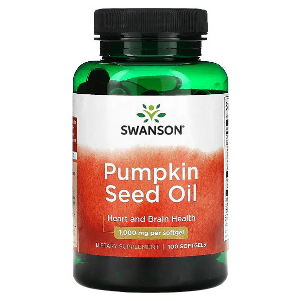 [Swanson] Pumpking Seed Oil, Óleo da Semente de Abóbora, 1.000 mg | 100 Cápsulas Softgel