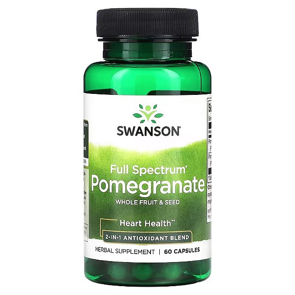 [Swanson] Pomegranate Fruta Romã Integral Antioxidante 400mg | 60 Cápsulas