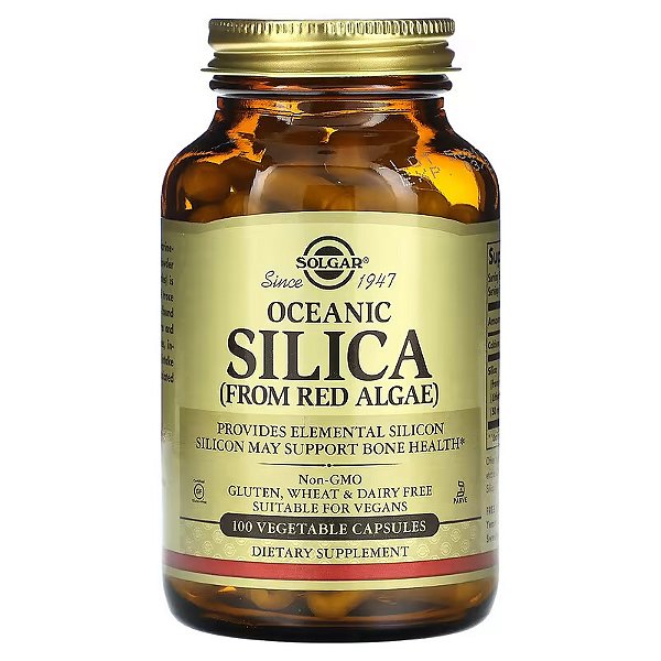 [Solgar] Silício Orgânico Oceanic Silica From Red Algae | 100 Cápsulas