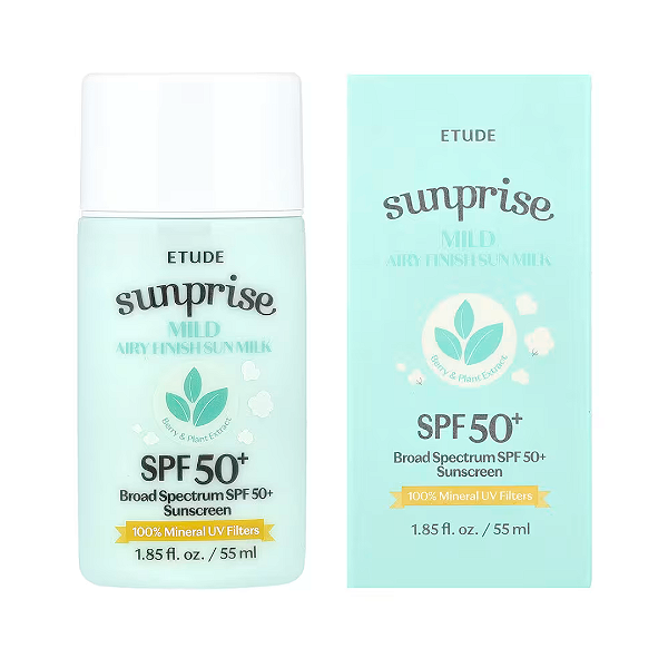 [ETUDE HOUSE] Sunprise Mild Airy Finish Sun Milk Protetor Solar SPF50+/PA++++55ml