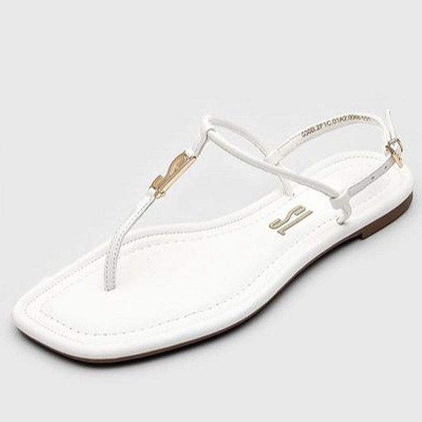 Rasteira Santa Lolla Aplique branca - Gift ~ Presentes Criativos