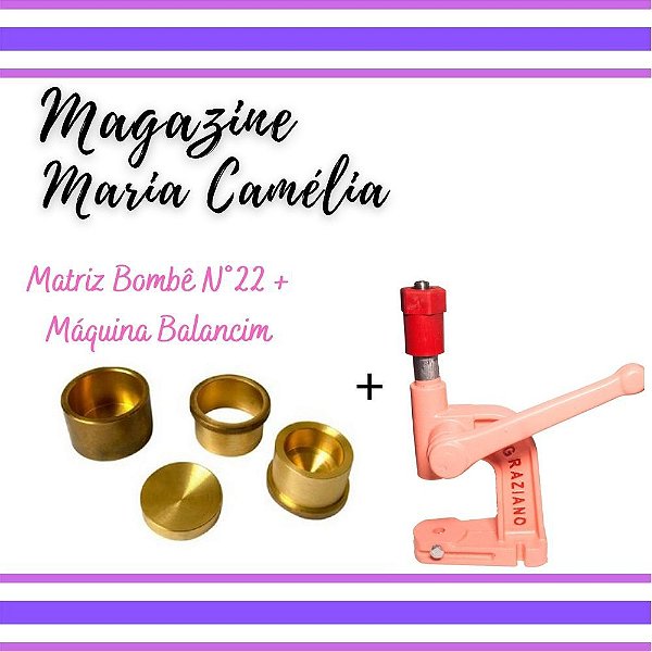 Kit Matriz N° 22 Para Forrar Botões + Máquina Balancim