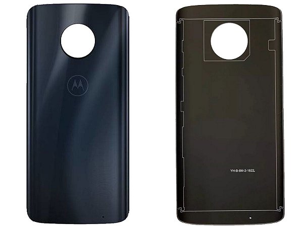 Tampa Traseira  De Vidro Para Moto G6 Plus Xt1926 Azul