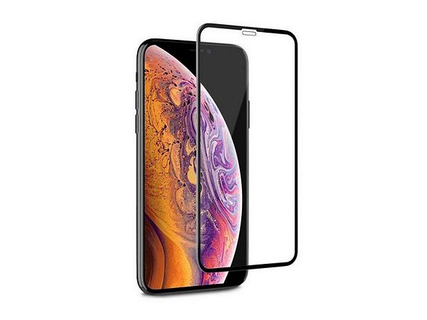 Pelicula De Vidro Para iPhone 11 XR 3D Preto Cobre Toda Tela