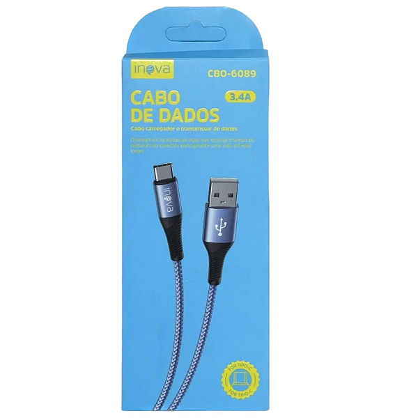 Cabo de Dados Tipo C 1 Metros 3.4A Inova CBO-6086