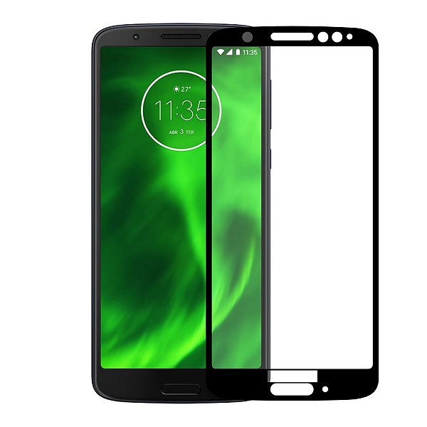 Pelicula De Vidro Para Moto G6 Plus 3D Preto