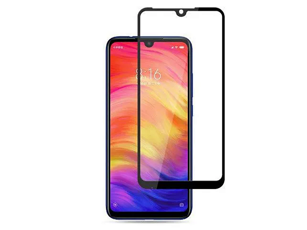 Pelicula De Vidro Para Note 7 9D Preto Cobre Toda Tela Curva