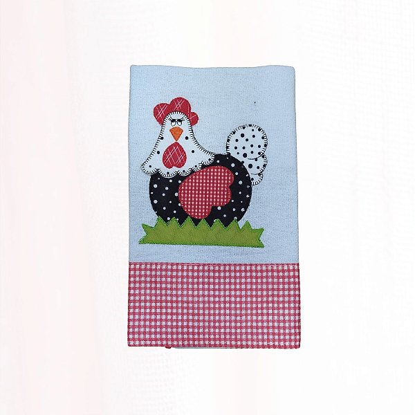 Pano de Prato - Patch Aplique - Galinha Pintadinha
