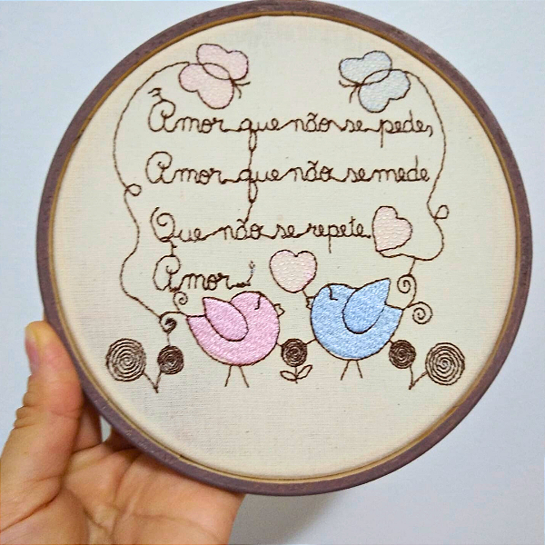 Quadro Decorativo - Amor, Pássaros, Corações e Borboletas