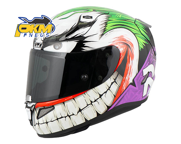 Capacete Hjc Rpha 11 DC Joker Verde e Roxo