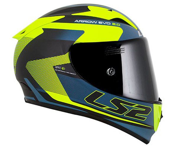 Capacete Ls2 Ff323 Arrow R Evo Compete Matte Azul Amarelo Preto