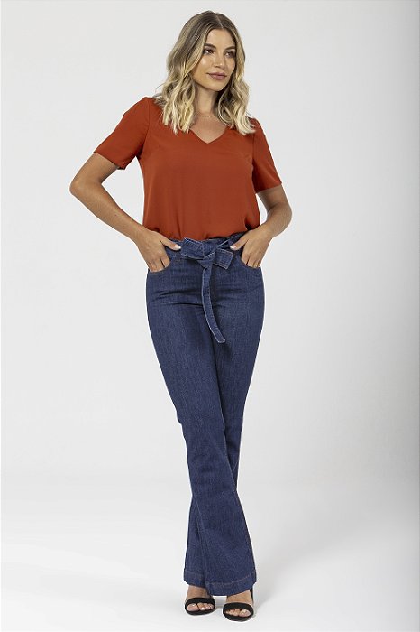 Calça Boot Cut Jeans - Quebec