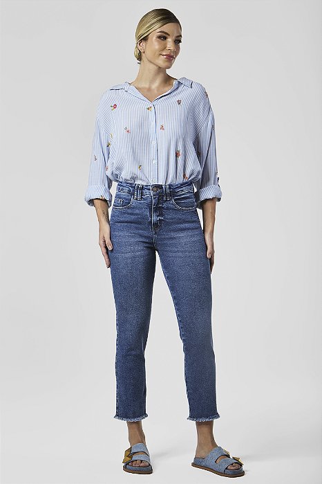 Calça Jeans Cropped - Lucca