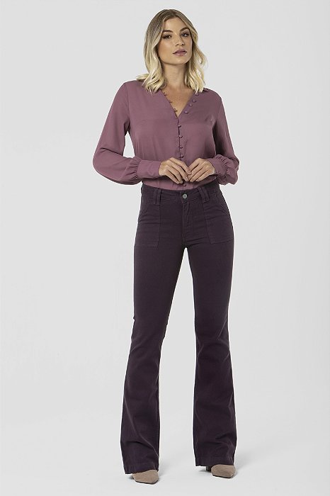 Calça Boot Cut Vinho - Bergen