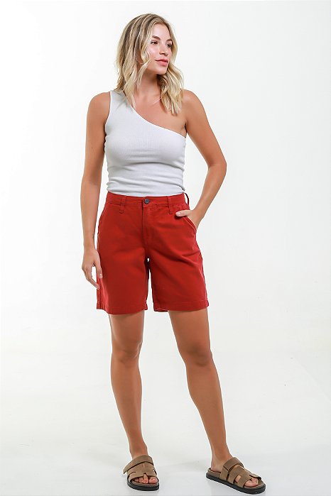 Bermuda Sarja Cereja Mid - Mazatan