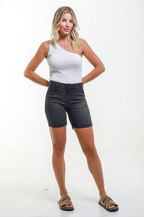 Bermuda Jeans Preta - Del Carmen