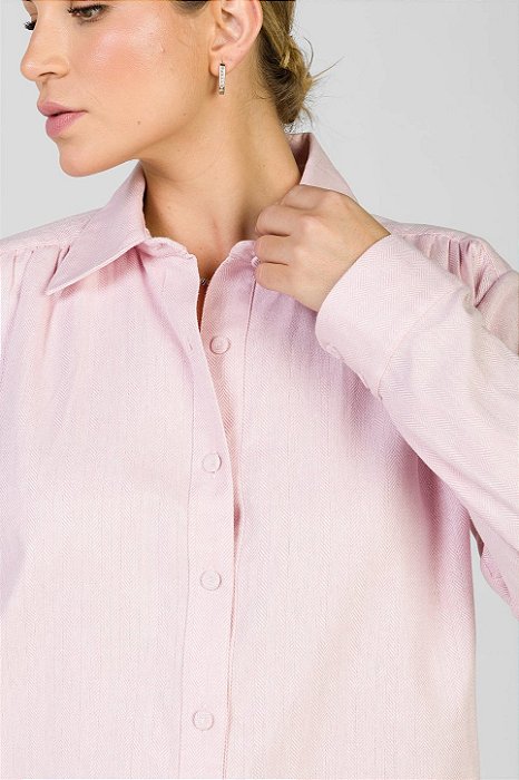 Camisa Escama de Peixe Rosa - Manuela