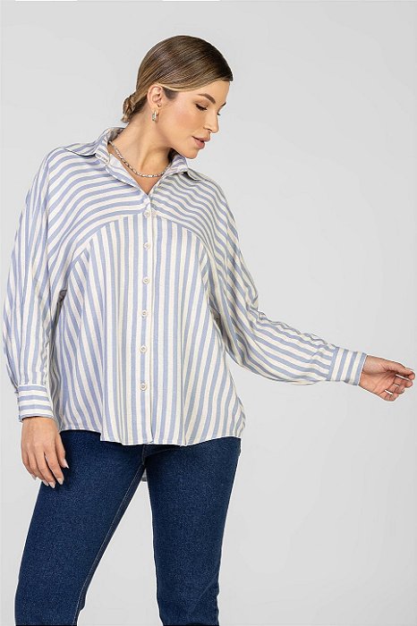 Camisa Listrada Azul - Lis