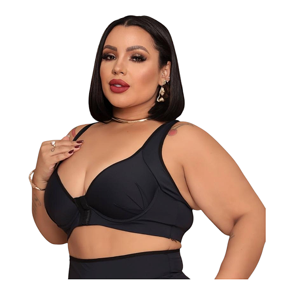 Sutiã plus size nadador fecho frontal