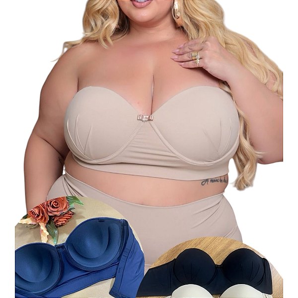 Sutiã Tomara Que Caia C/bojo Plus Size Até Tam 54