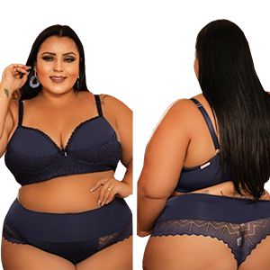 CONJUNTO PLUS SIZE  EM MICROFIBRA DETALHE EM GRIPIR