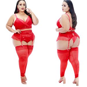 Conjunto cinta liga Plus Size Completa