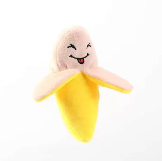 Brinquedo para pets banana com apito PREM-007