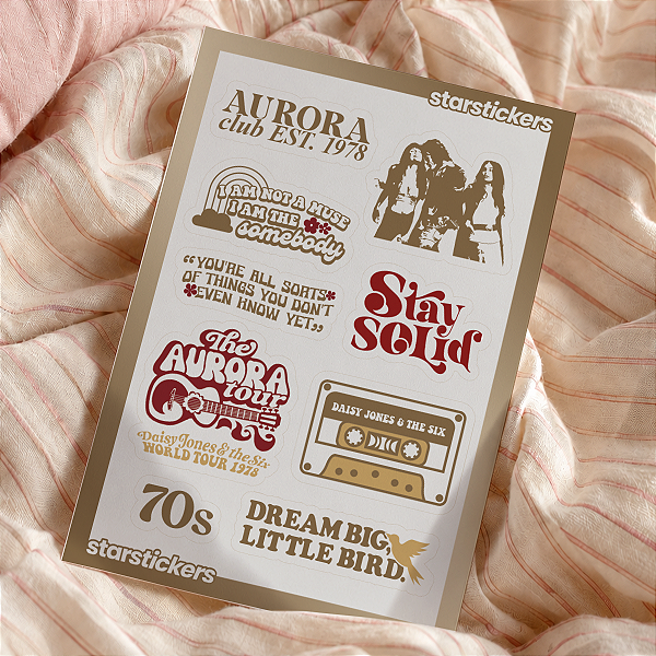 Cartela de Adesivos | Daisy Jones and The Six