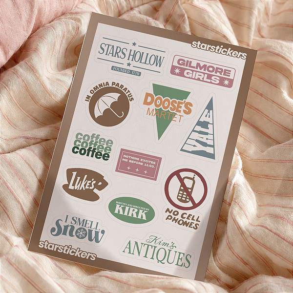Cartela de Adesivos | Gilmore Girls