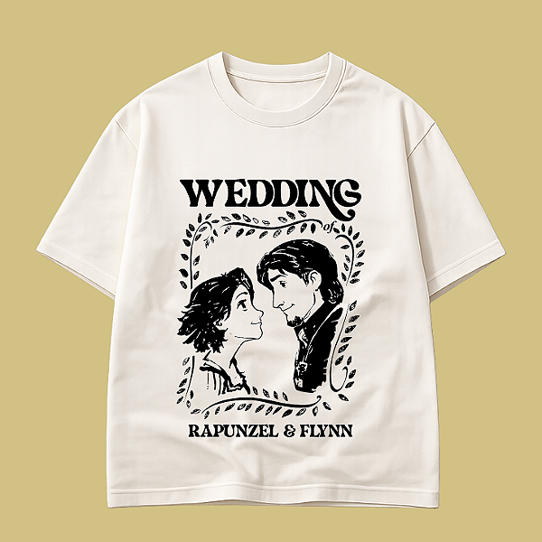 Camiseta | Casamento Rapunzel e Flynn (Enrolados)