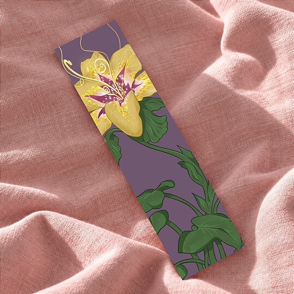 Marcador de página | Flor Dourada Mágica (Enrolados)