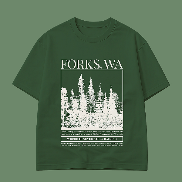 Camiseta | Forks, WA (Crepúsculo)