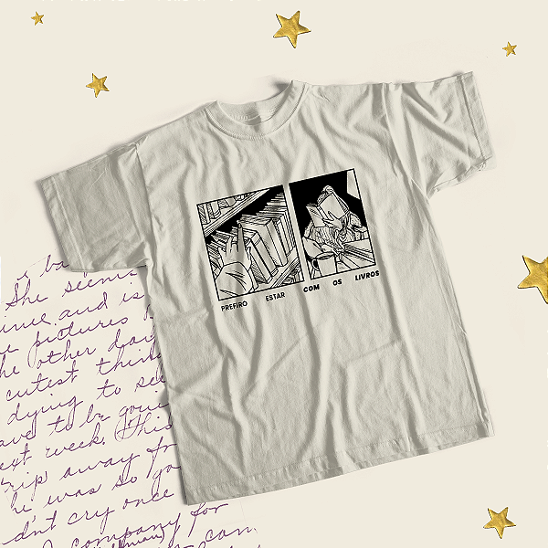 Camiseta | Prefiro estar com os livros