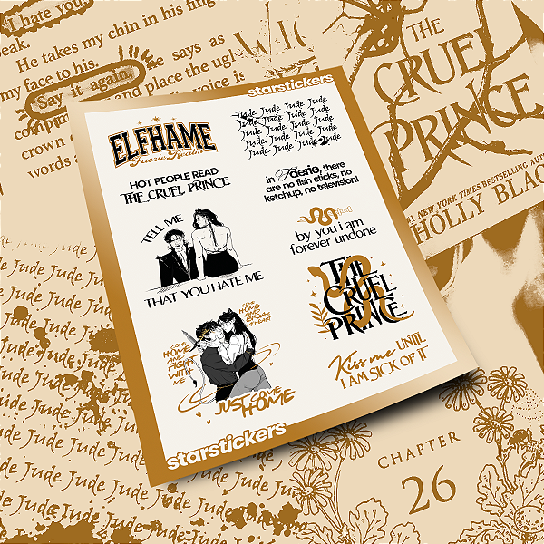 Cartela de Adesivos | O Príncipe Cruel