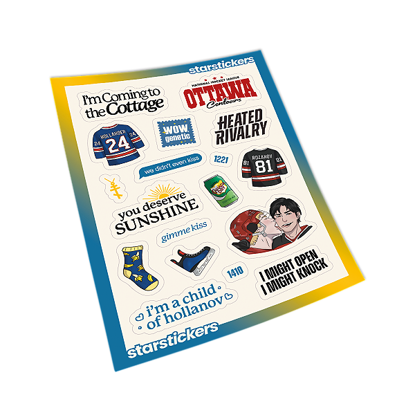 Cartela de Adesivos | Heated Rivalry