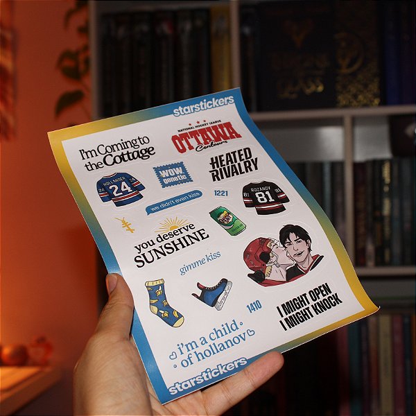 Cartela de Adesivos | Heated Rivalry