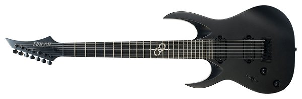 Guitarra Solar 7 Cordas A2.7c Black Matte - Canhoto