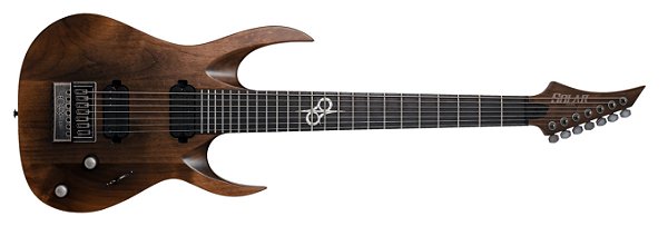 Guitarra Solar 7 Cordas  A1.7d Ltd Natural Matte Aged - Evertune