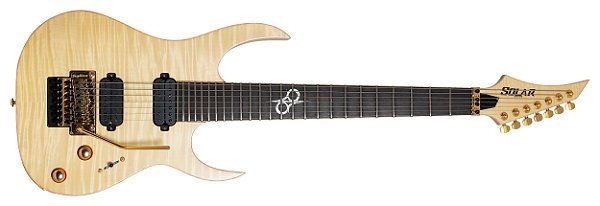 Guitarra Solar 7 Cordas Sb1.7frfm Flame Natural Matte - Floyd Rose