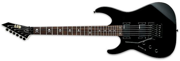 Guitarra Esp Ltd Kirk Hammett-kh202 Lh - Lkh202lh - Black - Com Case - Canhoto - Floyd Rose