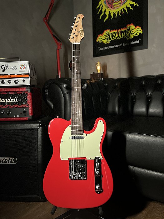 Guitarra Seizi Vintage Saitama Tl - Fiesta Red - Com Bag