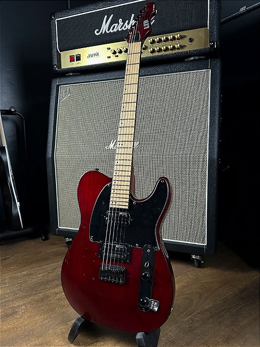 Guitarra Esp Ltd Te-200 Lte200mstbc - See Thru Black Cherry - Com Case - Telecaster