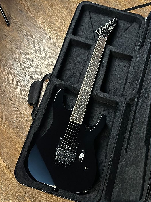 Guitarra Esp Ltd M-1 Custom '87  - Black - Com Case - Floyd Rose - Seymour Duncan