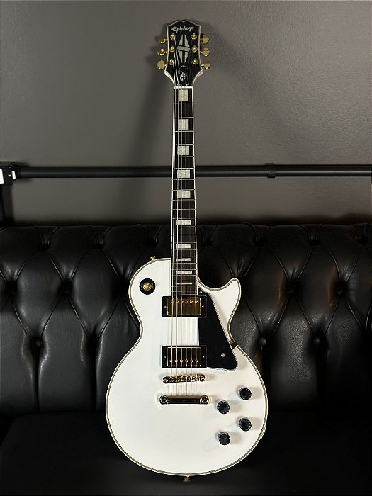 GUITARRA EPIPHONE LES PAUL CUSTOM - ALPINE WHITE COM BAG