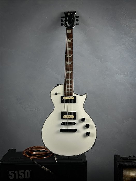 Guitarra Esp Ltd Ec256 - Snow White - Captadores Emg Jim Root - Upgrade - Nova