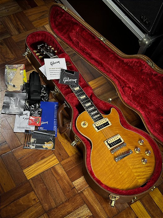 Guitarra Gibson Les Paul Slash Appetite Burst - Semi Nova - Humbucker Zebra - Ponte Fixa