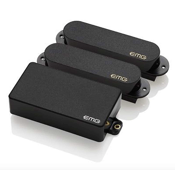 Set de Captadores Ativos Para Guitarra Stratocaster EMG S/S/81 BLACK