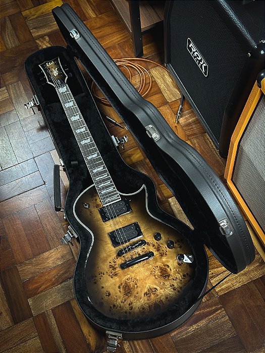 GUITARRA ESP LTD EC-1000 BURLED - BLACK NATURAL BURST W/CASE